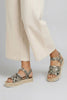 Ankle strap python espadrille platform sandal
