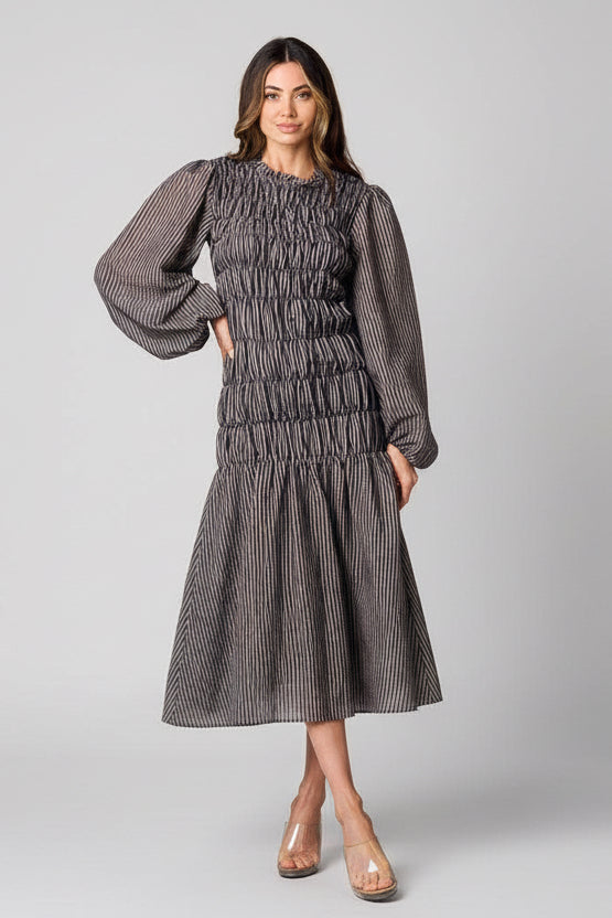 Strut in Stripes Midi Dress