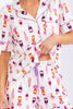 Soft polyester-spandex champagne PJ top and shorts