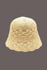 Ivory crocheted scalloped bucket hat