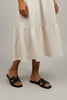 H-shaped cutout slide sandals top view