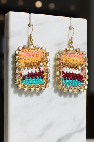 Rustic Charm Woven Earrings