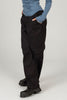 Olive wide-leg cargo pants, full length
