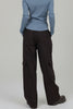 Olive green cargo pants with wide leg cut