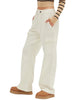 Black cotton cargo utility pants, editorial view