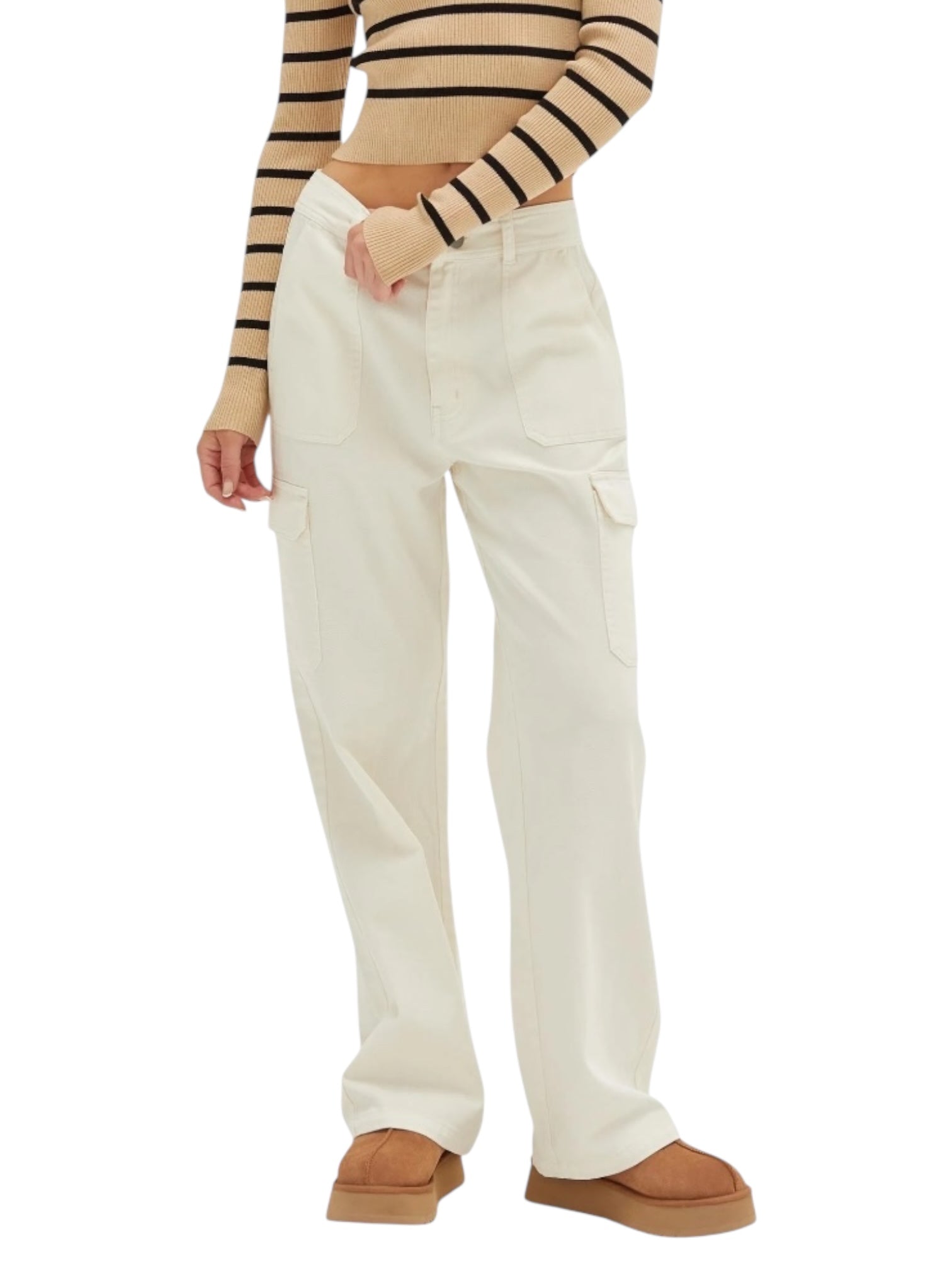 High Waisted Wide Leg Cargo Pants