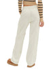 Wide-leg black cargo pants, movement detail