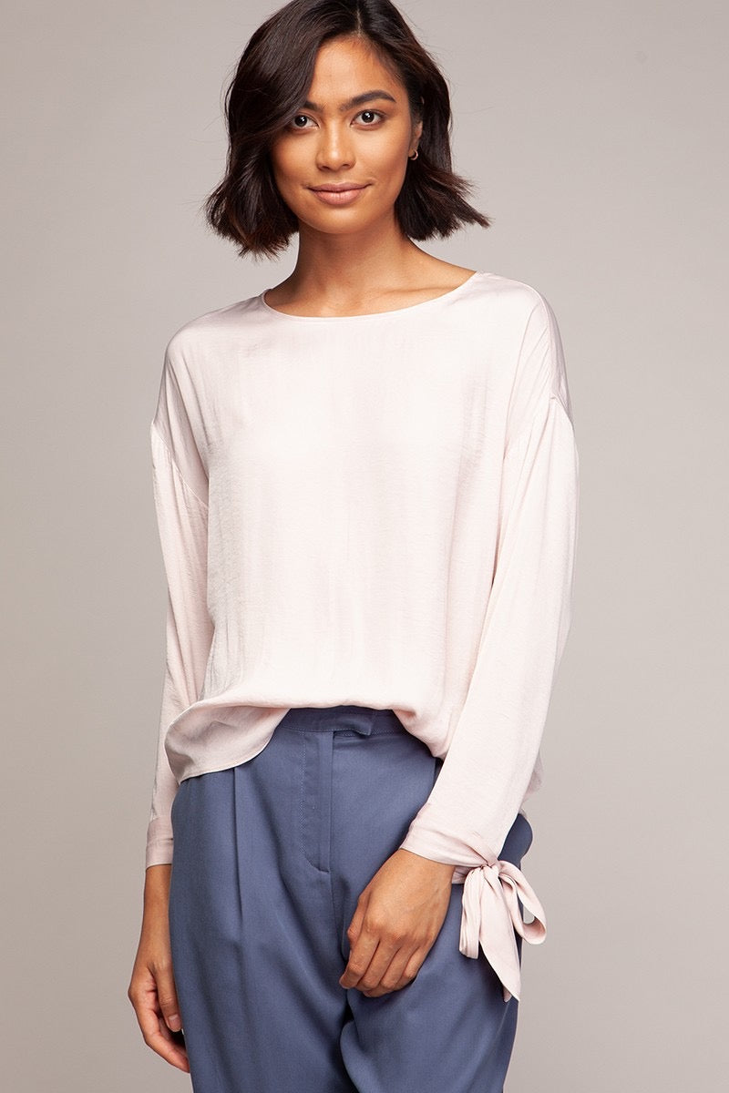 The Editor Tie Cuff Blouse