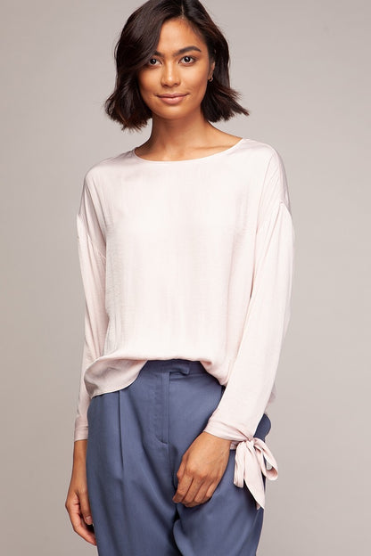 The Editor Tie Cuff Blouse