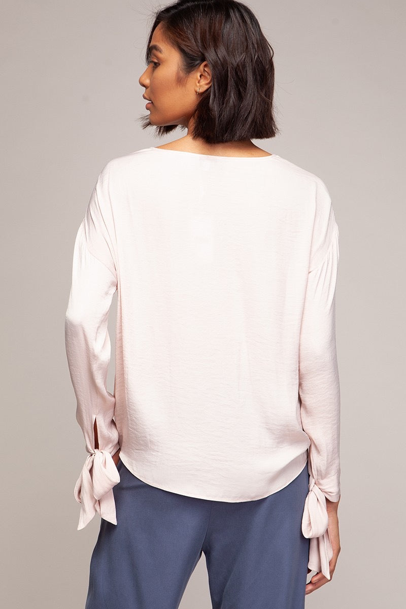 The Editor Tie Cuff Blouse