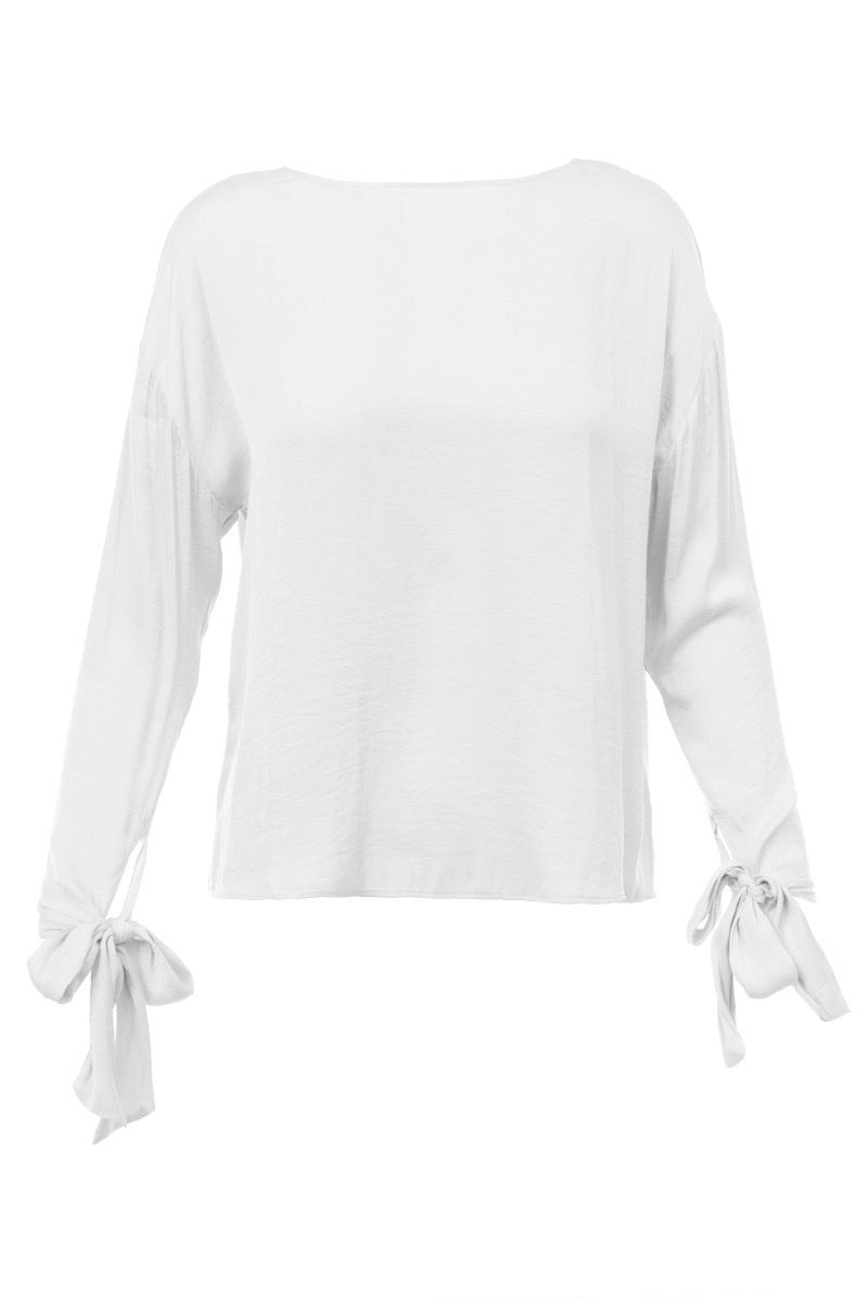 The Editor Tie Cuff Blouse