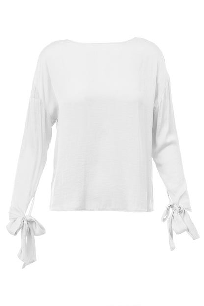 The Editor Tie Cuff Blouse