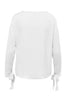 Long sleeve blouse with tie cuffs