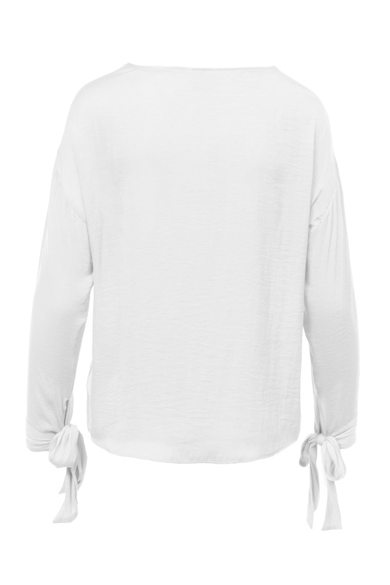 The Editor Tie Cuff Blouse