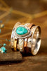 Teardrop ring with natural stone