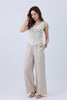 Ivory Horizon crochet lace vest in cotton