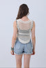 Cotton crochet lace vest close up