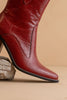 Ruby cowboy boots with zipper closure