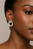 Mixed CZ cluster hoop earrings sparkling