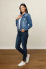 Dark distressed jean jacket