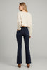 High-waist flare jeans in medium blue