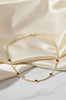Rhinestone chain shell clover charm necklace detail