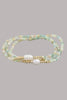 Pearl and faceted beads bracelet set