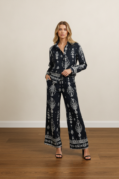 PAISLEY DRIFT WIDE LEG TWO PIECE SET
