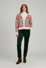 Festive knit sweater close up