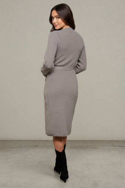 The Celine Knit Wrap Dress