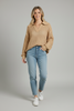 Loose fit knit pullover close up