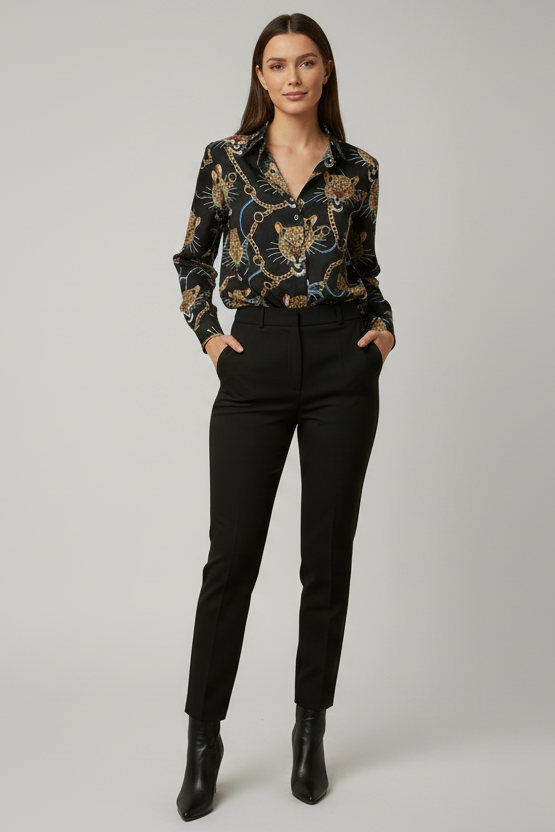 PANTHERA PARADE  BLACK LEOPARD SHIRT