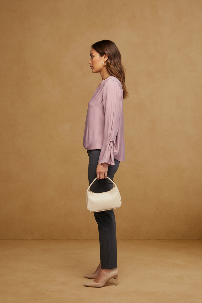 Mystic Mauve Petal Drift Blouse