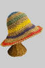 Multi-color raffia bucket hat