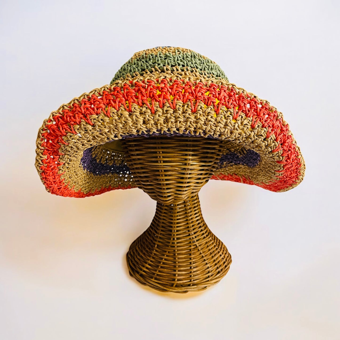 Multi Color Straw Bucket Hat