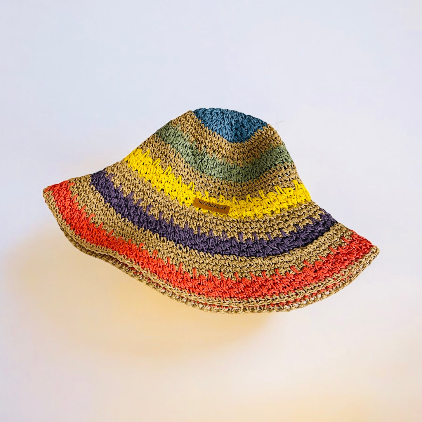 Multi Color Straw Bucket Hat