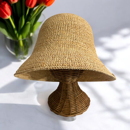 Braided Raffia Bucket Hat