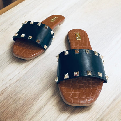 Studded Slippers- HAZY