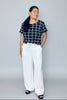 Wide leg high-waisted pants