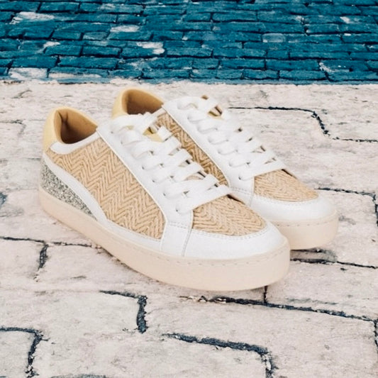 Yellow Sparkle Boho Harlow Sneakers