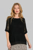Woven charm crochet sweater