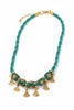 Handmade Sachi necklace with beads side view