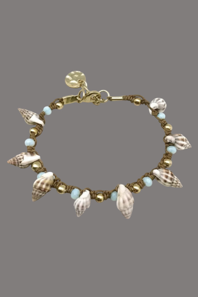 Handmade Tweed Shell Bracelet