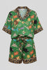 Green astrology print pajama set
