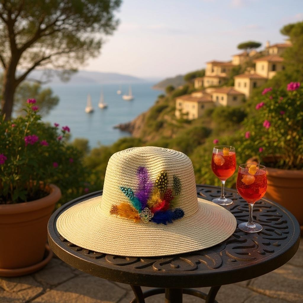 VIVA VENTO FEATHER HANDMADE DESIGN FLOPPY SUN HAT COLLECTION