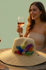 Tan floppy sun hat side view