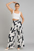 High waist wide leg palazzo pants back view