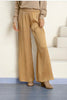 Mid-rise wide-leg satin pants, casual chic styling
