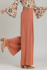 High-waisted pleat wide leg pants