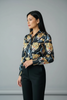 Leopard animal print blouse side view